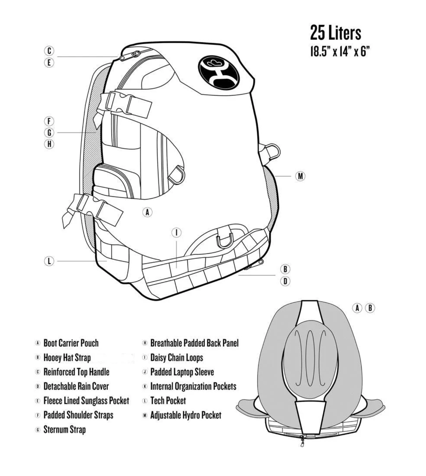 'Mule' Hooey Backpack Brown/Black with Aztec Pattern