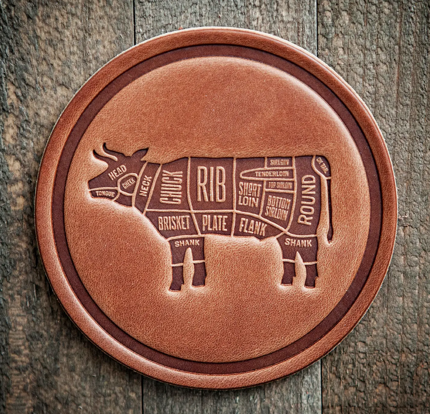 Leather Coasters (Various Styles/ Sold in Singles)