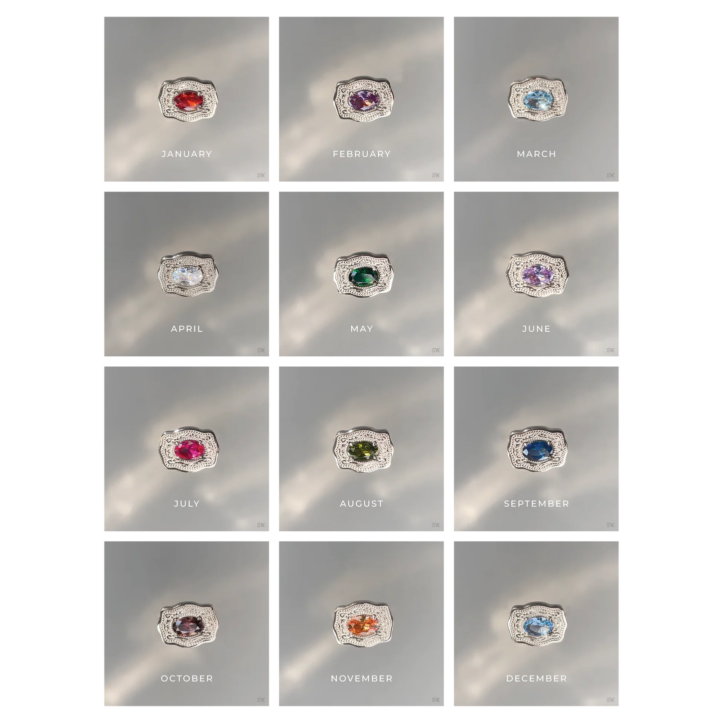 *Mini* Birthstone Buckle Necklace (2 Options)