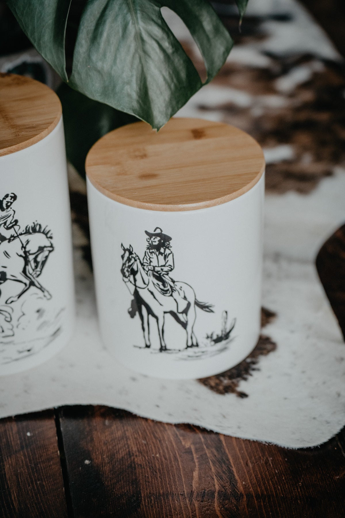 'B&W Ranch Life' Kitchen Canisters (3 Pc Set)