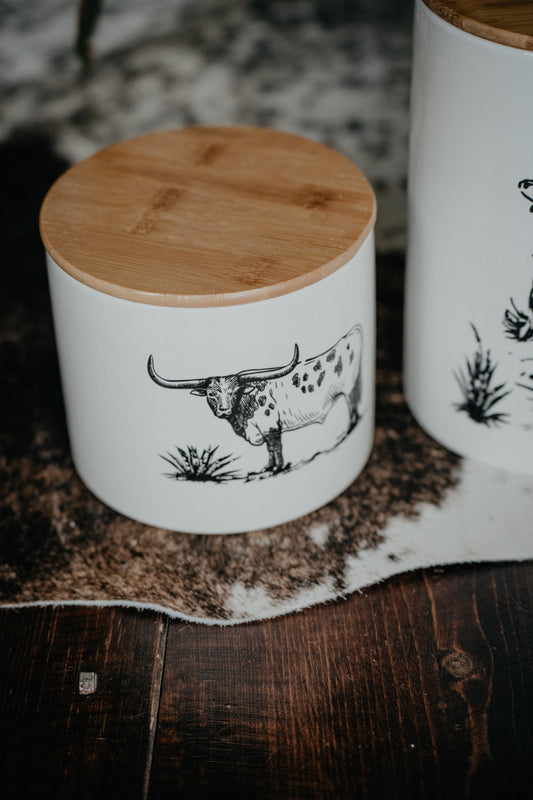 'B&W Ranch Life' Kitchen Canisters (3 Pc Set)