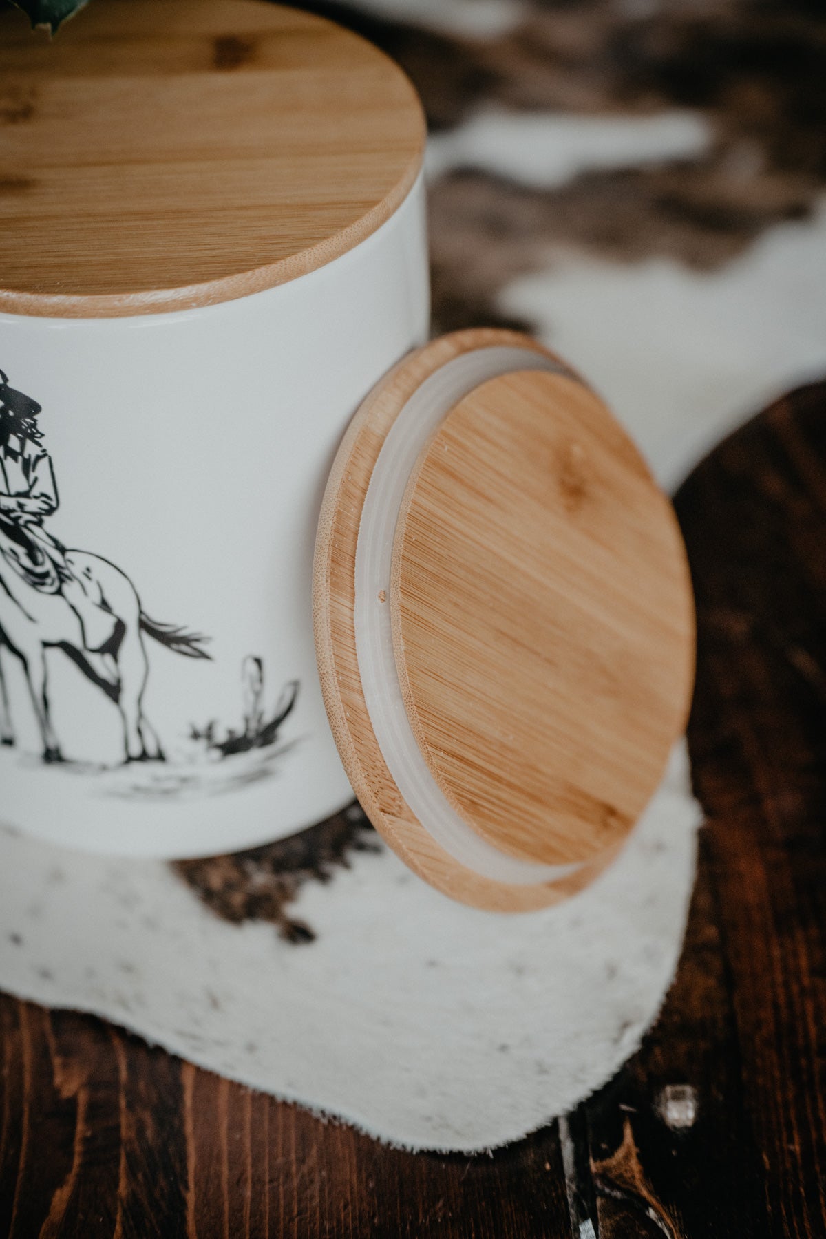 'B&W Ranch Life' Kitchen Canisters (3 Pc Set)