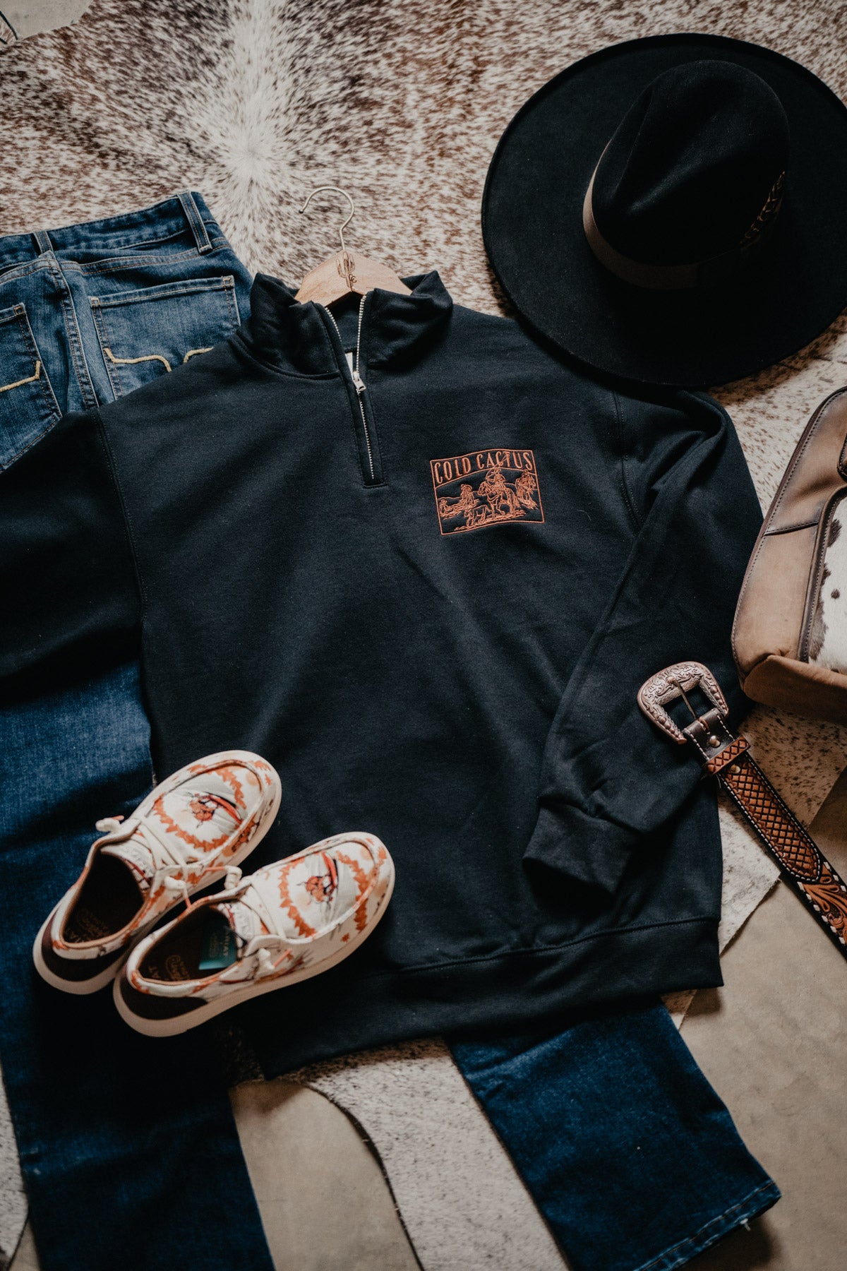 CC Branding Logo Black Embroidered Quarter Zip (S-XXL)