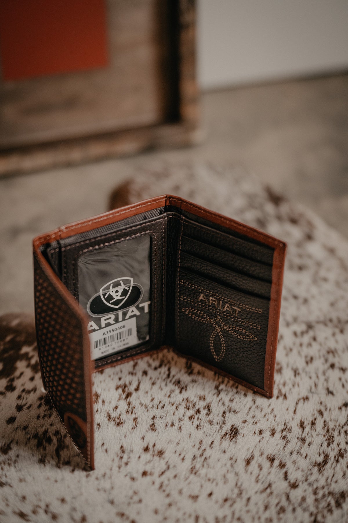 'Basketweave' Ariat Leather Wallet (3 Styles)