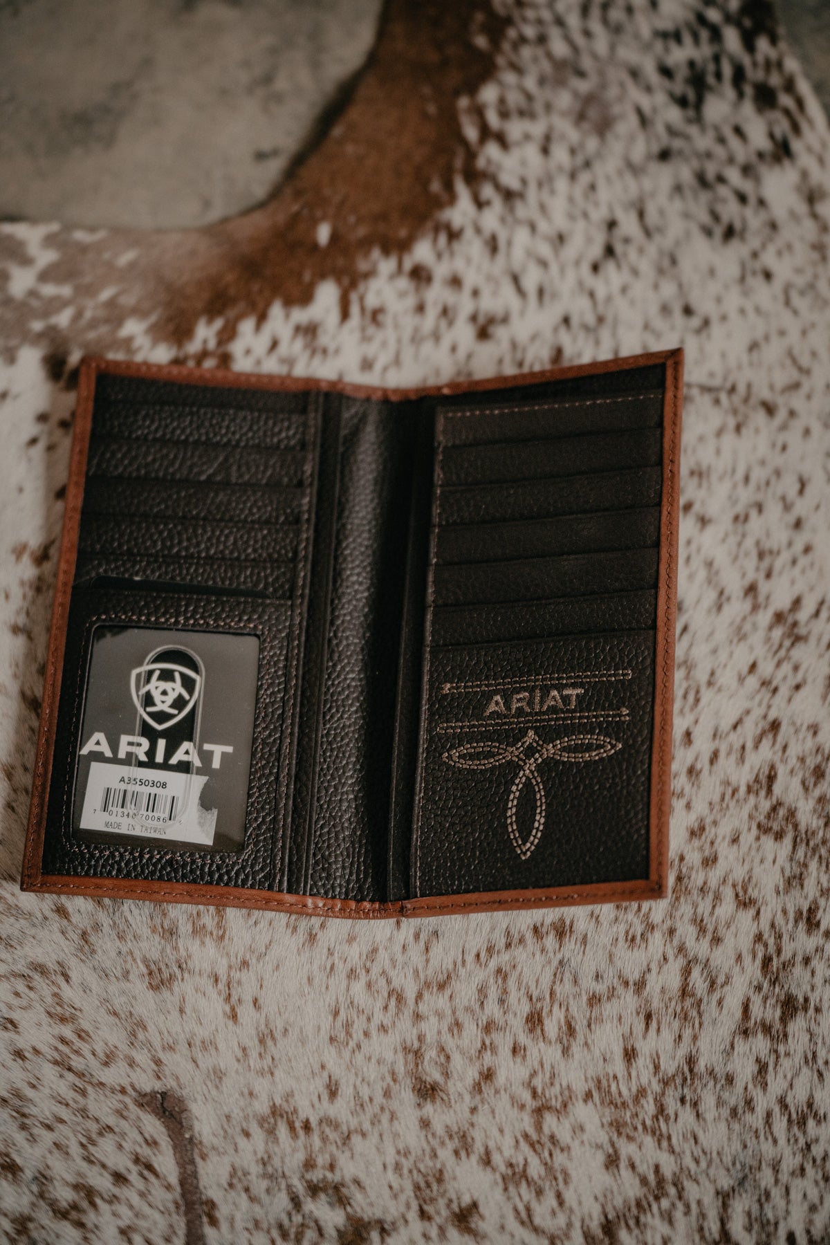 'Basketweave' Ariat Leather Wallet (3 Styles)