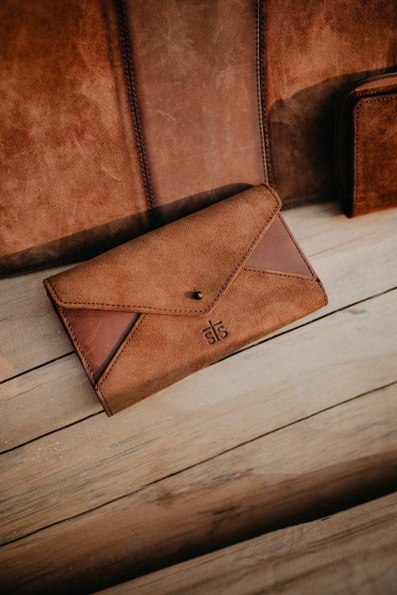 'Baroness' Envelope Rough Out Wallet by STS Ranchwear
