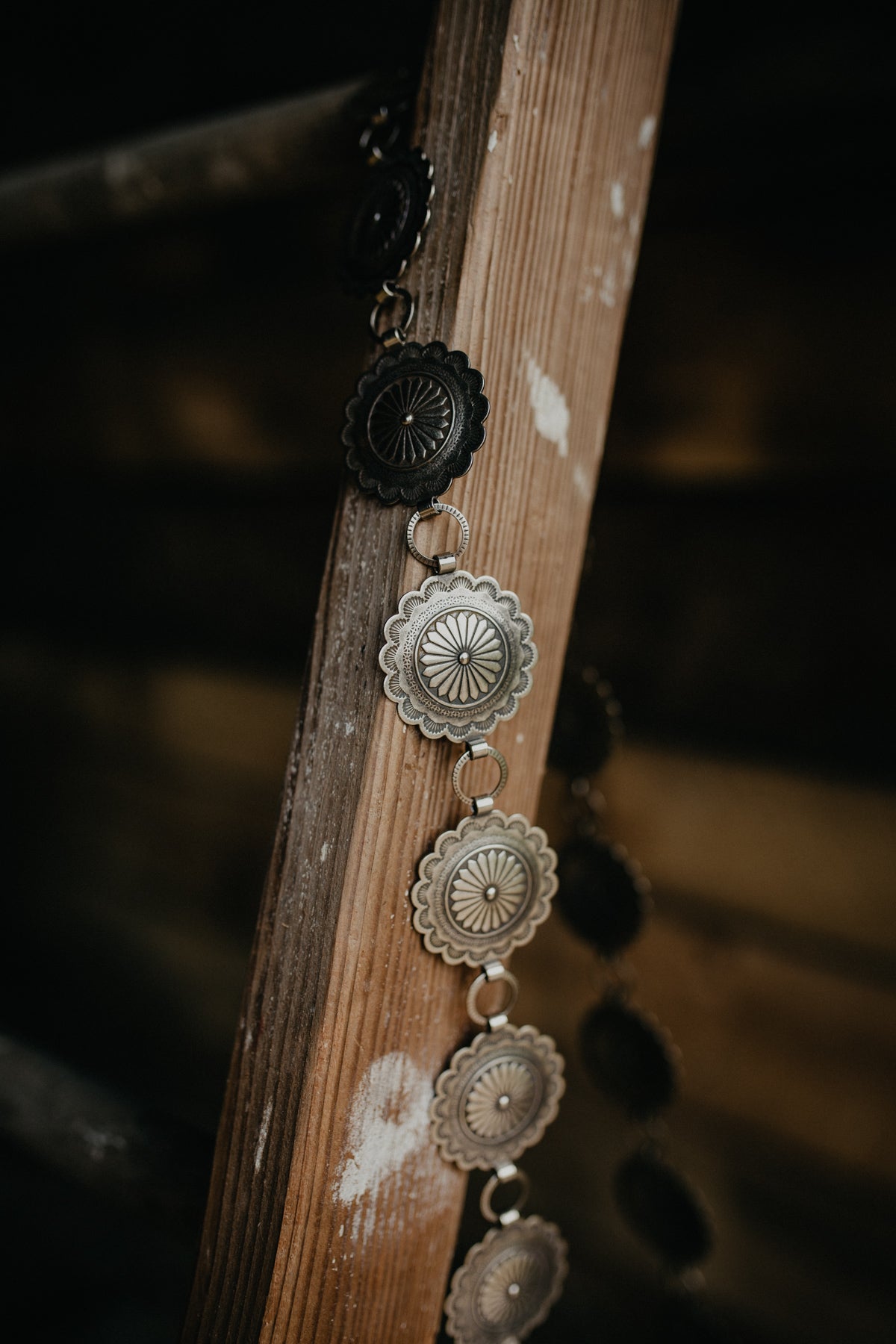 'Starlight' Round Nickle Stamped Concho Belt